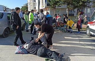 Kazada eşinin öldüğünü zanneden motosiklet sürücüsü...
