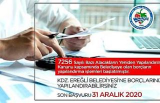 Kdz. Ereğli Belediyesi borçları yapılandırıyor
