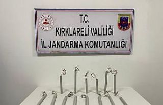 Kırklareli’de bir araçta 14 adet patlayıcı madde...