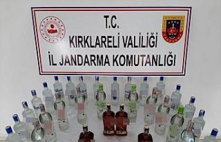 Kırklareli’nde kaçak içki operasyonu: 2 gözaltı