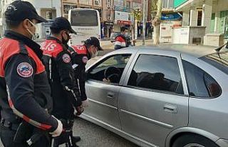 Kısıtlama kapsamında denetimler gün boyu sürdü