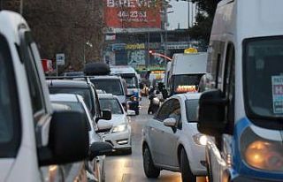 Kısıtlama öncesi trafik yoğunluğu