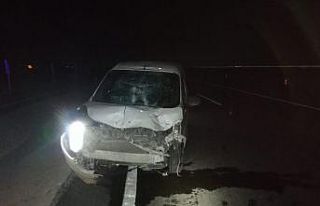 Kontrolden çıkan araç bariyerlere çarptı: 1 yaralı