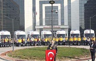 Konya İl Sağlık Müdürlüğüne 14 yeni ambulans...