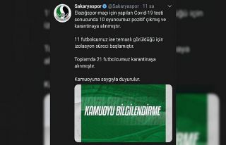 Korona virüs nedeniyle Sakaryasor’da yarın maça...