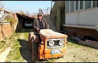 Köyden çıkmayan traktöre, İstanbul’dan trafik...