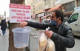 Kütahya’da bir grup esnaf "Askıda ekmek"...