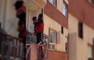 Mahsur kalan çocuk kurtarıldı