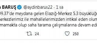Malatya Valisi Baruş: “Depremle ilgili olumsuzluk...