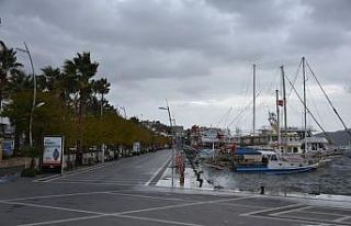 Marmaris’te yağmurlu hava etkisini sürdürüyor
