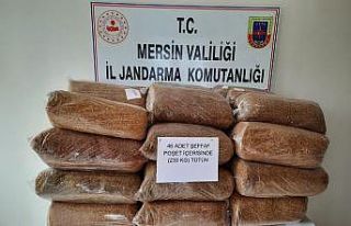 Mersin’de bir araçta 230 kilo kaçak tütün ele...