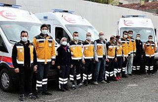 Mersin’e gönderilen 3 adet yeni doğan ambulansı...