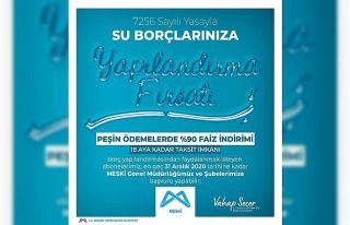 MESKİ su faturası borçlarını yapılandırıyor