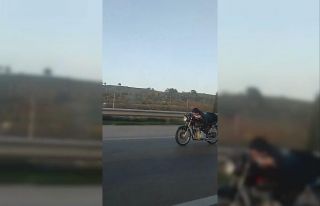 Motosiklet üzerinde ölümüne yolculuk