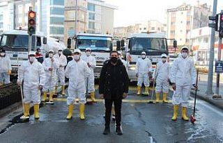 Nevşehir’de caddeler ’foşur foşur’ yıkandı