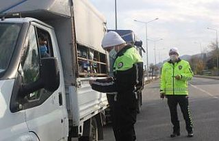 Ordu’da maske, plaka ve izin belgesi denetimi
