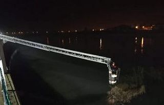 Osmancık’ta nehre düşen köpek kurtarıldı