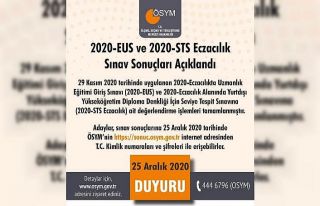 ÖSYM: "2020-EUS ve 2020-STS Eczacılık sınav...