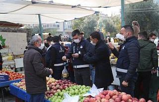 Pamukkale zabıtasından pazar yerlerinde denetim