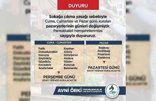 Pamukkale’de pazarların günü değişti