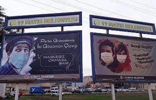 “Parka gidecekmiş 2 gözümün çiçeği, maske...