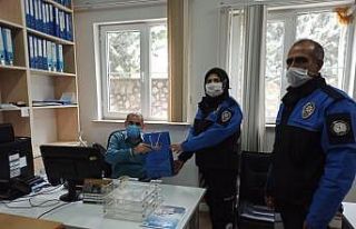 Polislerden Malatya Büyükşehir personeline anlamlı...