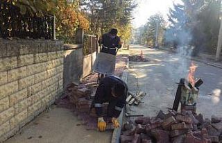 Safranbolu’da kaldırım yenileme çalışmaları...