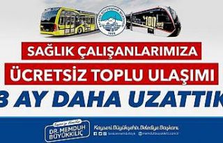 Sağlık çalışanlarına ücretsiz toplu ulaşım...