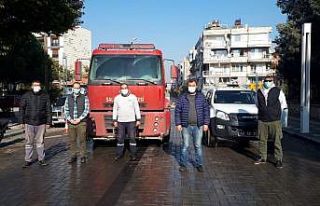 Salihli Belediye ekipleri sokağa çıkma kısıtlamasında...