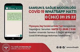 Samsun’da “Kovid-19 Whatsapp Hattı” hizmete...
