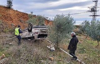 Şarampole uçtular, burunları bile kanamadı