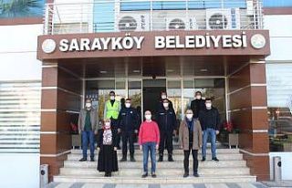 Sarayköy’de ekipler sokağa çıkma kısıtlamasında...