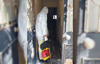 Sarayköy’de ortak kullanım alanları dezenfekte...