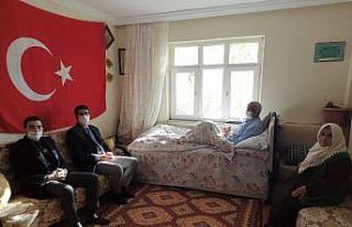 Şehit ailesinin evine kalorifer tesisatı yapıldı