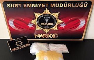 Siirt’te 1 kilo 670 gram metamfetamin ele geçirildi