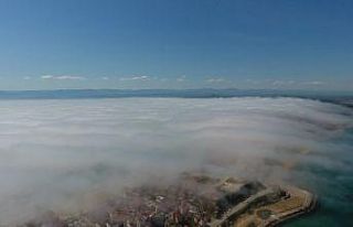 Sinop’a sis çöktü, kartpostallık görüntü...