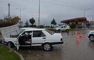 Sinop’ta kavşakta kaza: 1 yaralı