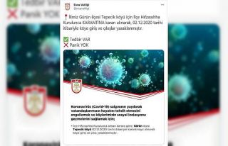 Sivas’ta bir köy karantinaya alındı