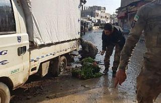 Suriye’de sebze pazarına yerleştirilen EYP imha...