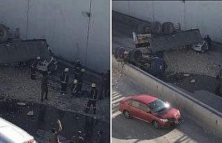 Suudi Arabistan’da kamyon köprüden uçarak aracın...