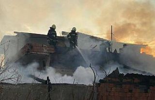 Tek katlı ev alevlere teslim oldu