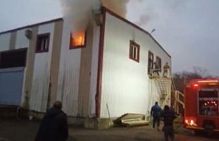 Trabzon’da soğuk hava deposunda yangın