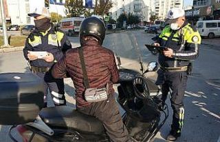 Trafik ekiplerinden motosiklet uygulaması