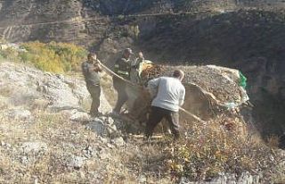 Tunceli’de yaban keçisi avında kullanılan gümeler...