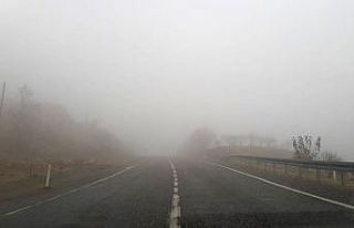 Tut ilçesini sis kapladı