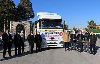 Ürgüp’ten Suriye’ye 1 tır yardım tırı gönderildi