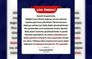 Uşak Valiliğinden vatandaşlara doğalgaz uyarısı