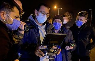 Uygulamadan kaçan araç drone takibi ile yakalandı