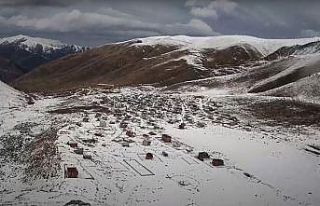 Yangının ardından bugün kar yağdı