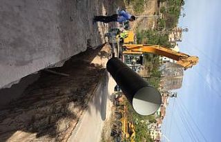 Yeni içme suyu şebeke hattı çalışmaları son...